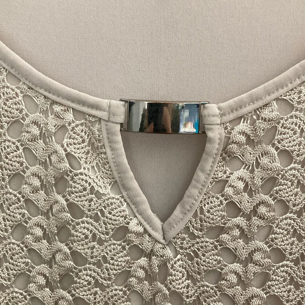 Andrea Jovine Cream Crochet Top - Picture 3 of 4